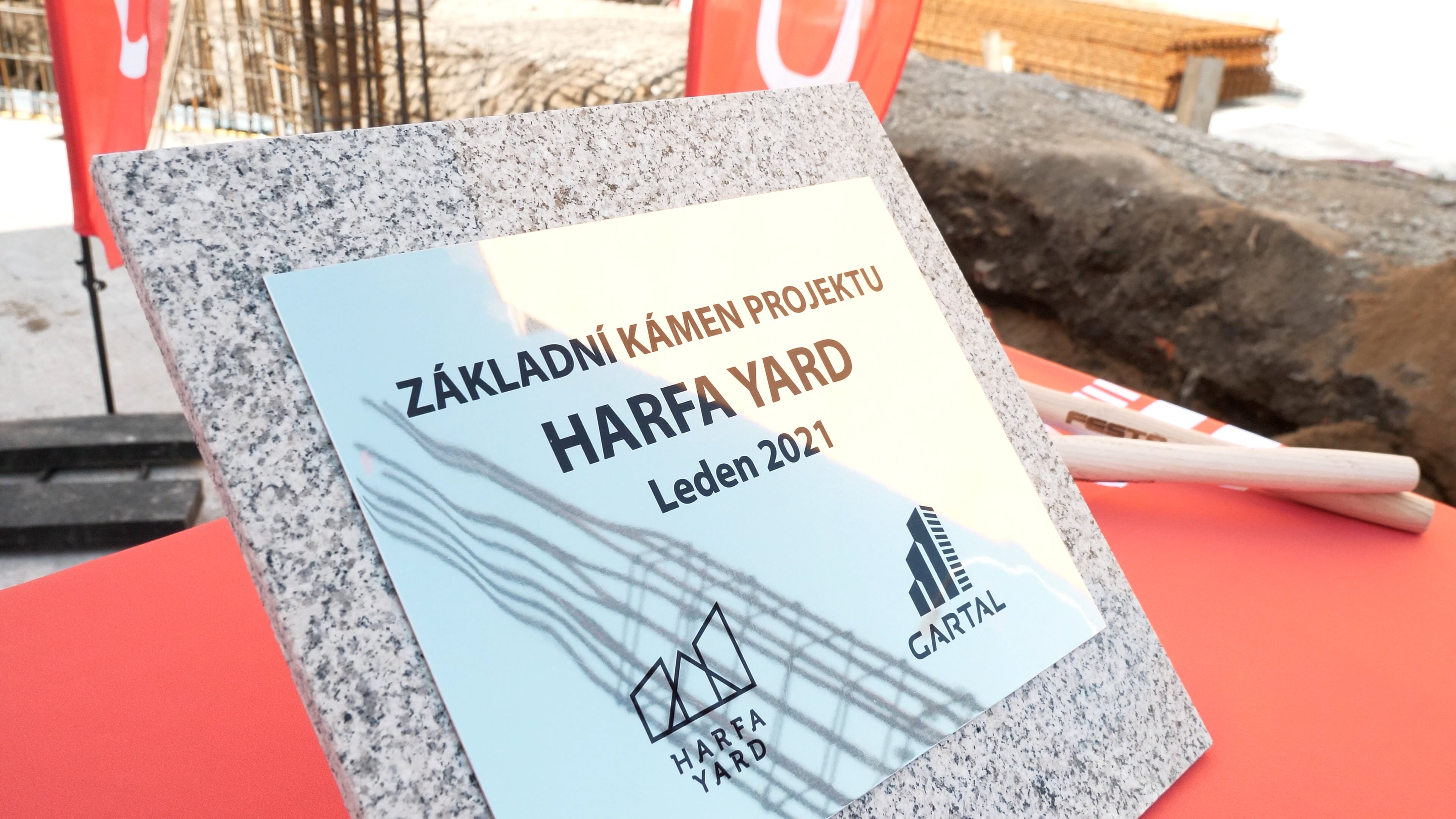 Закладка первого камня проекта Harfa Yard 